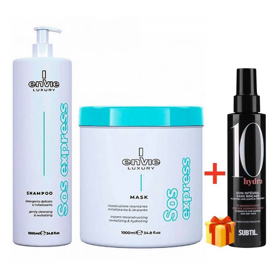 Envie Luxury Sos Express Kit Набір для відновлення волосся (шампунь+маска+подарунок)
