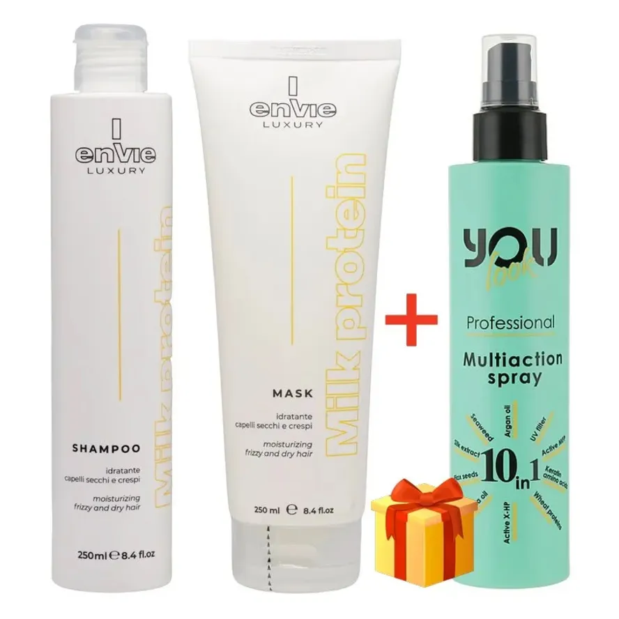 Envie Milk Protein Kit 2x250 ml Набір з молочними протеїнами для сухого та кучерявого волосся