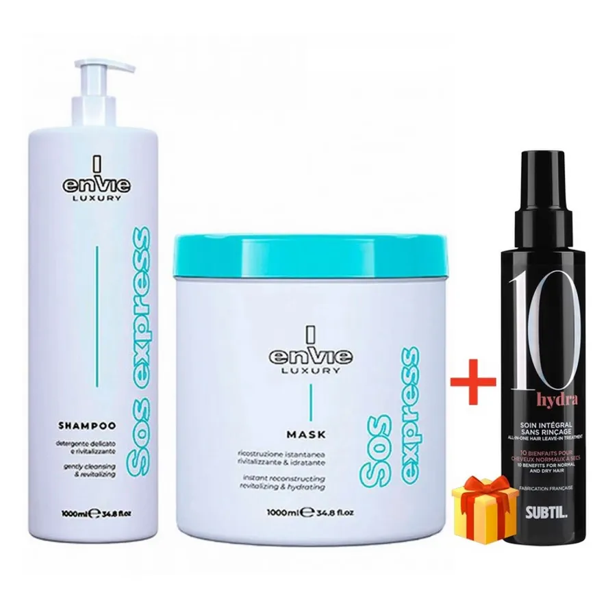 Envie Luxury Sos Express Kit Набір для відновлення волосся (шампунь+маска+подарунок)